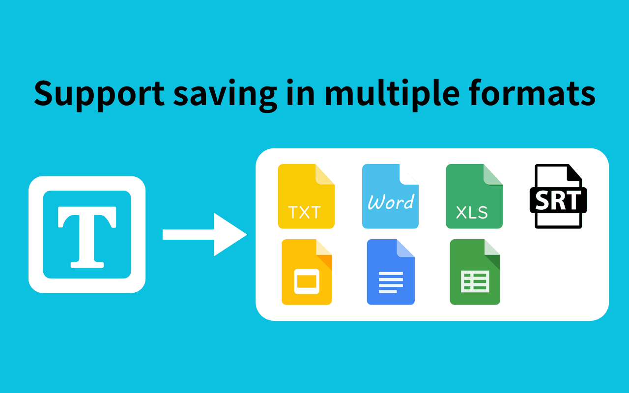 Support saving in multiple formats